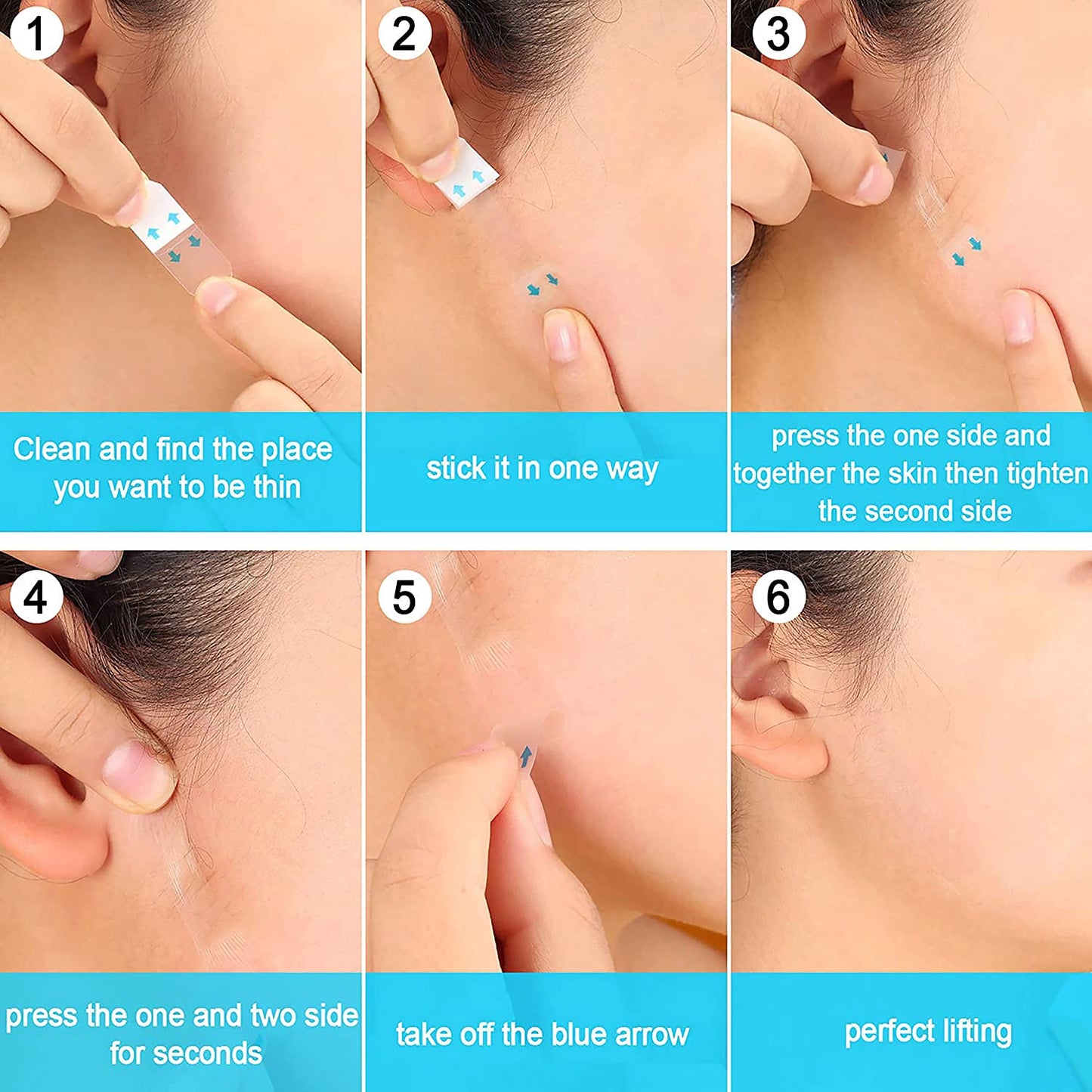 Buy 1 Get 1 Free 49%OFFđ„New Ultra Invisible Waterproof Face Lift Stickers Complete Kit