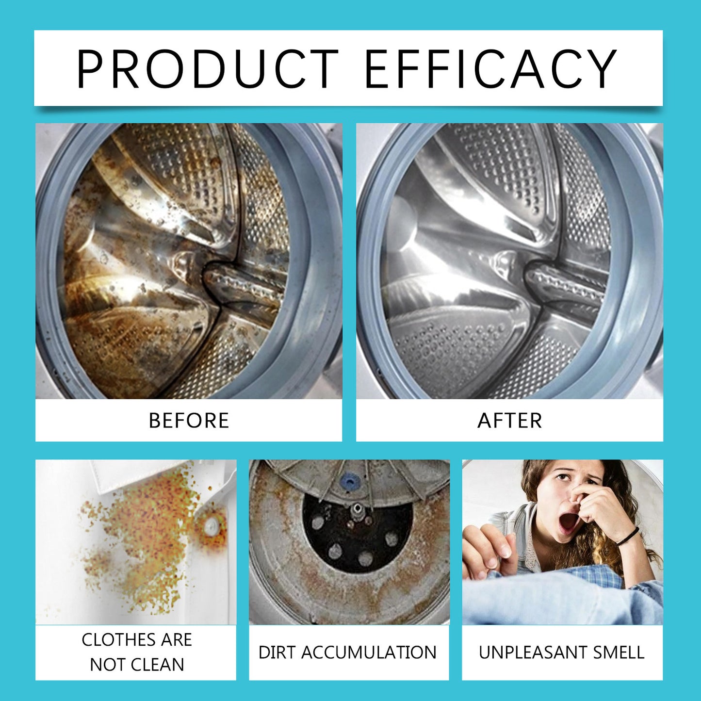 49% OFF FLASH SALE! Washing Machine Cleaner Tablets ✨ Deep Clean &Fresh Scent  for All Models!